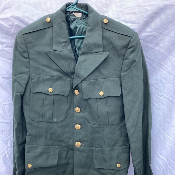 DeRossi & Son Other - Vintage U.S. Army Men's Coat Green 36R Dress Uniform DeRossi & Son Overcoat